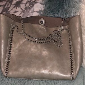 Aldo silver tote! Comes with crossbody!